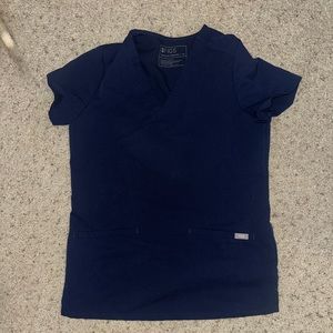 Figs xs navy scrub top